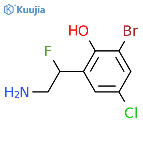 2-(2-amino-1-fluoroethyl)-6-bromo-4-chlorophenol structure