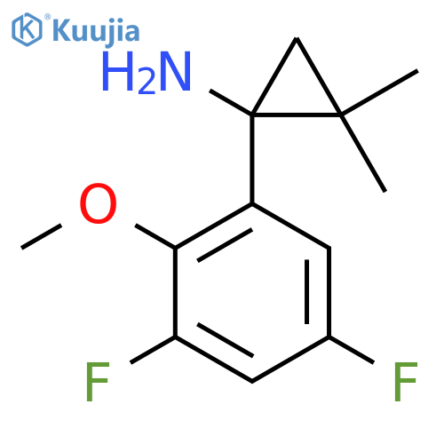 1-(3,5-difluoro-2-methoxyphenyl)-2,2-dimethylcyclopropan-1-amine structure