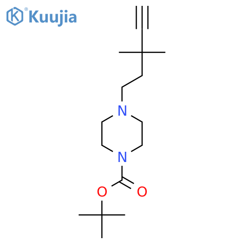 tert-butyl 4-(3,3-dimethylpent-4-yn-1-yl)piperazine-1-carboxylate structure