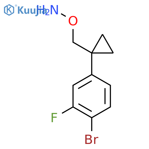O-{1-(4-bromo-3-fluorophenyl)cyclopropylmethyl}hydroxylamine structure