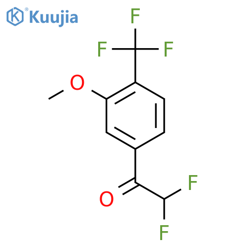 2,2-difluoro-1-3-methoxy-4-(trifluoromethyl)phenylethan-1-one structure