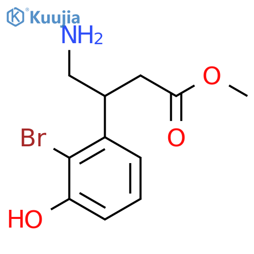 methyl 4-amino-3-(2-bromo-3-hydroxyphenyl)butanoate structure
