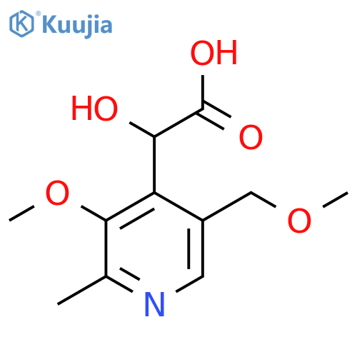 2-hydroxy-2-3-methoxy-5-(methoxymethyl)-2-methylpyridin-4-ylacetic acid structure