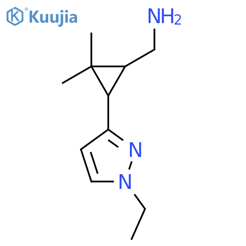 3-(1-ethyl-1H-pyrazol-3-yl)-2,2-dimethylcyclopropylmethanamine structure