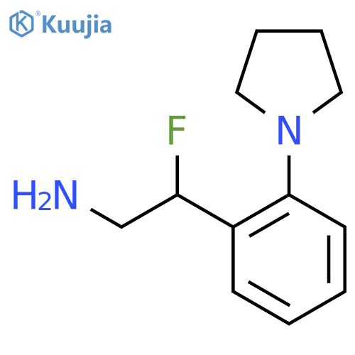 2-fluoro-2-2-(pyrrolidin-1-yl)phenylethan-1-amine structure