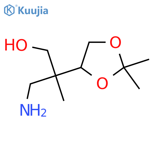 3-amino-2-(2,2-dimethyl-1,3-dioxolan-4-yl)-2-methylpropan-1-ol structure