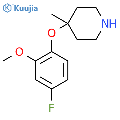 4-(4-Fluoro-2-methoxyphenoxy)-4-methylpiperidine structure