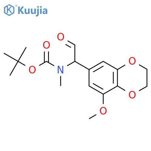 tert-butyl N-1-(8-methoxy-2,3-dihydro-1,4-benzodioxin-6-yl)-2-oxoethyl-N-methylcarbamate structure