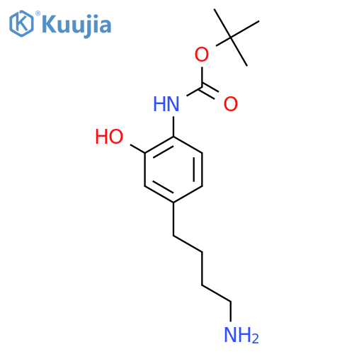 tert-butyl N-4-(4-aminobutyl)-2-hydroxyphenylcarbamate structure