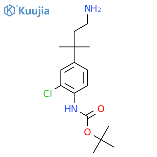 tert-butyl N-4-(4-amino-2-methylbutan-2-yl)-2-chlorophenylcarbamate structure