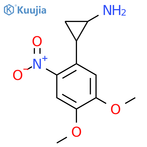 2-(4,5-dimethoxy-2-nitrophenyl)cyclopropan-1-amine structure