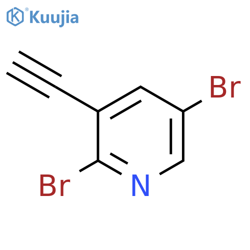 2,5-dibromo-3-ethynylpyridine structure