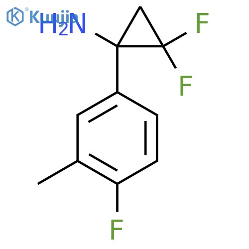2,2-difluoro-1-(4-fluoro-3-methylphenyl)cyclopropan-1-amine structure
