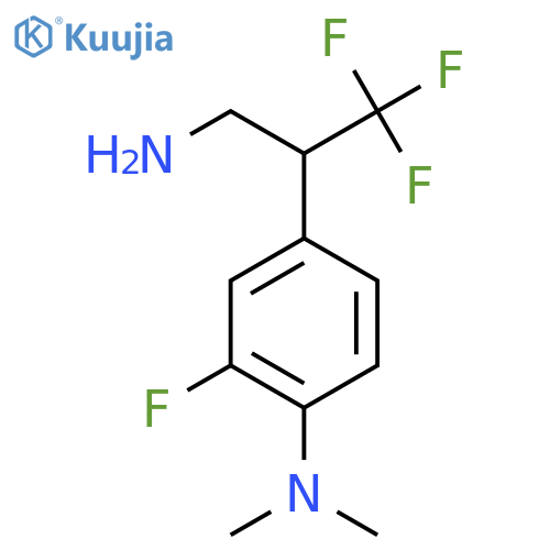 4-(3-amino-1,1,1-trifluoropropan-2-yl)-2-fluoro-N,N-dimethylaniline structure