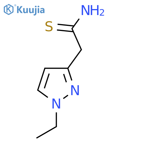 2-(1-ethyl-1H-pyrazol-3-yl)ethanethioamide structure