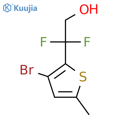 2-(3-bromo-5-methylthiophen-2-yl)-2,2-difluoroethan-1-ol structure