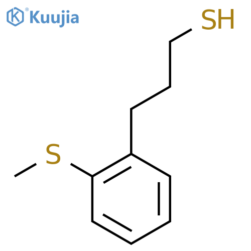 3-2-(methylsulfanyl)phenylpropane-1-thiol structure