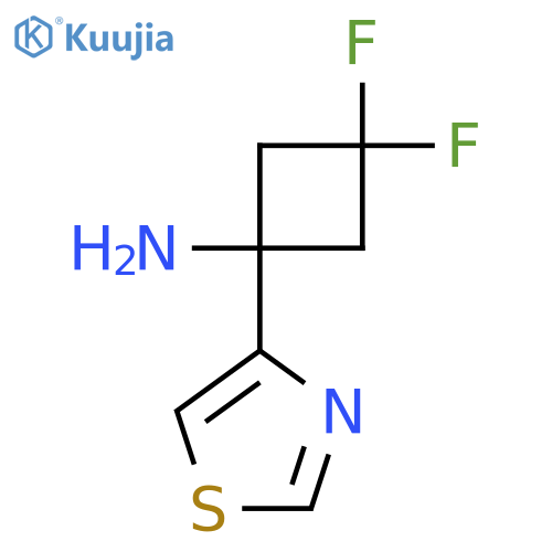 3,3-difluoro-1-(1,3-thiazol-4-yl)cyclobutan-1-amine structure