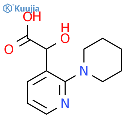 2-hydroxy-2-2-(piperidin-1-yl)pyridin-3-ylacetic acid structure
