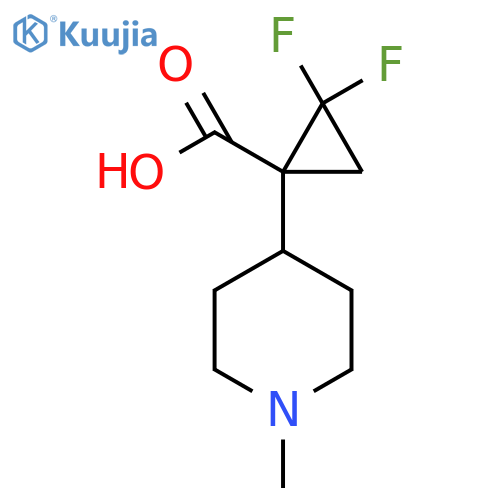 2,2-difluoro-1-(1-methylpiperidin-4-yl)cyclopropane-1-carboxylic acid structure