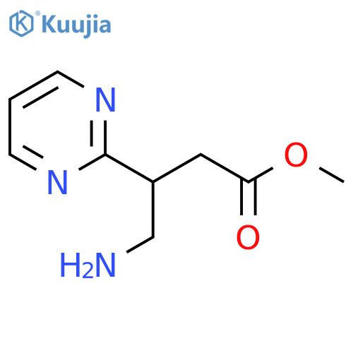 methyl 4-amino-3-(pyrimidin-2-yl)butanoate structure