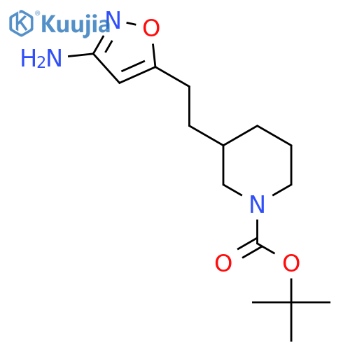 tert-butyl 3-2-(3-amino-1,2-oxazol-5-yl)ethylpiperidine-1-carboxylate structure