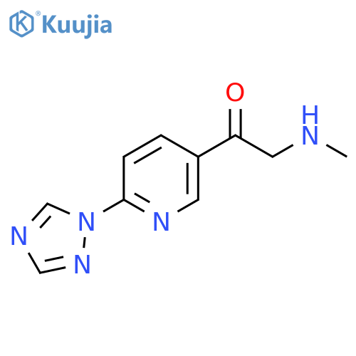 2-(methylamino)-1-6-(1H-1,2,4-triazol-1-yl)pyridin-3-ylethan-1-one structure