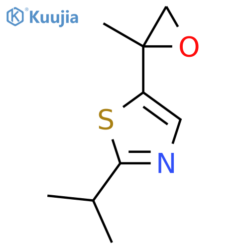 5-(2-methyloxiran-2-yl)-2-(propan-2-yl)-1,3-thiazole structure