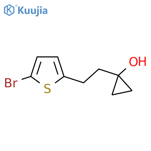 1-2-(5-bromothiophen-2-yl)ethylcyclopropan-1-ol structure