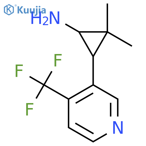 2,2-dimethyl-3-4-(trifluoromethyl)pyridin-3-ylcyclopropan-1-amine structure
