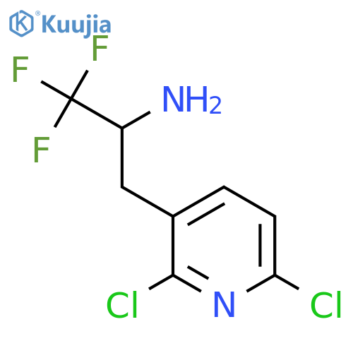 3-(2,6-dichloropyridin-3-yl)-1,1,1-trifluoropropan-2-amine structure