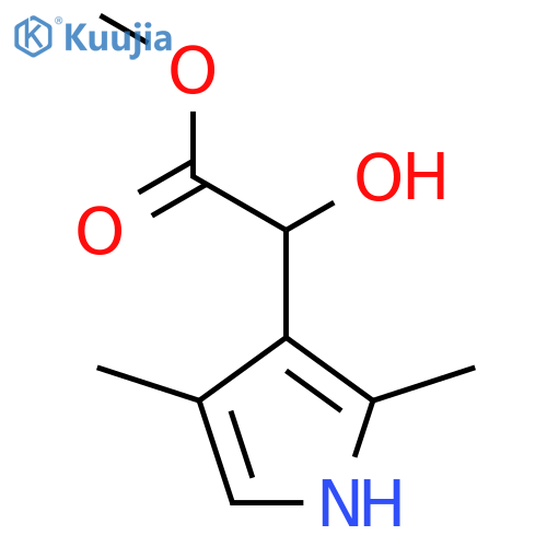 methyl 2-(2,4-dimethyl-1H-pyrrol-3-yl)-2-hydroxyacetate structure