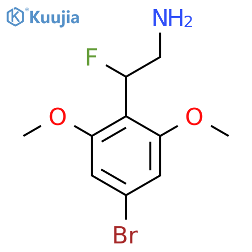2-(4-bromo-2,6-dimethoxyphenyl)-2-fluoroethan-1-amine structure