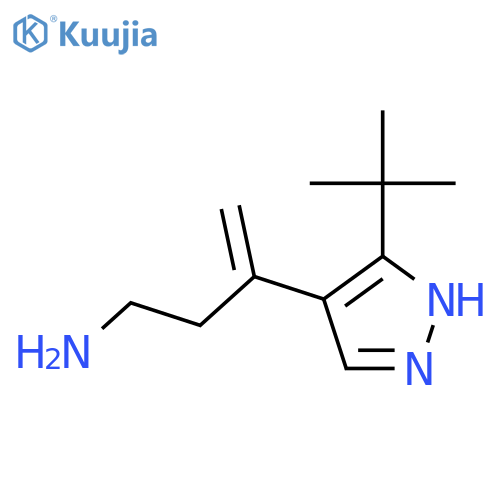3-(3-tert-butyl-1H-pyrazol-4-yl)but-3-en-1-amine structure