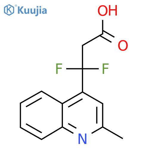 3,3-difluoro-3-(2-methylquinolin-4-yl)propanoic acid structure