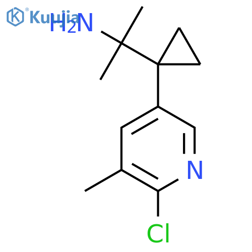 2-1-(6-chloro-5-methylpyridin-3-yl)cyclopropylpropan-2-amine structure