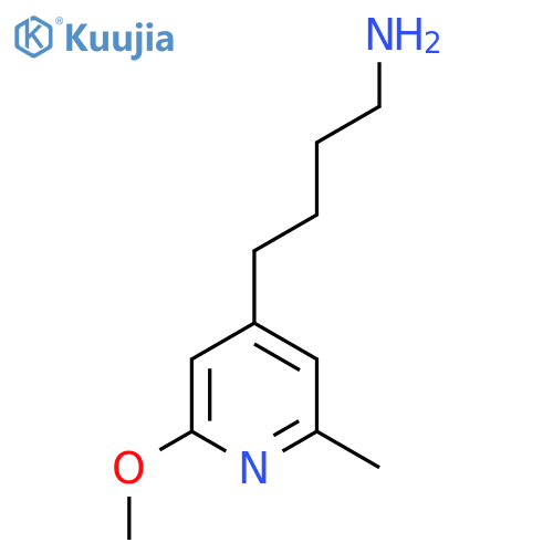 4-(2-methoxy-6-methylpyridin-4-yl)butan-1-amine structure