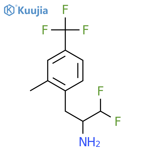 1,1-Difluoro-3-[2-methyl-4-(trifluoromethyl)phenyl]propan-2-amine structure