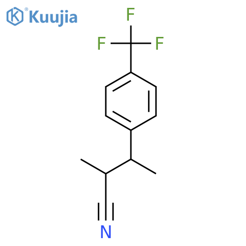 2-methyl-3-4-(trifluoromethyl)phenylbutanenitrile structure