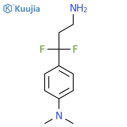 4-(3-amino-1,1-difluoropropyl)-N,N-dimethylaniline structure
