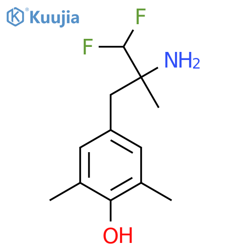 4-(2-amino-3,3-difluoro-2-methylpropyl)-2,6-dimethylphenol structure