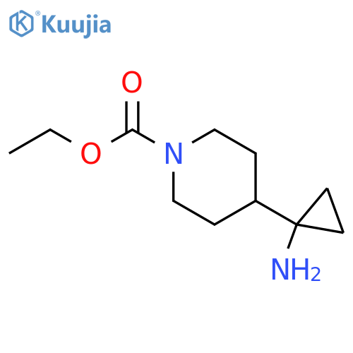 ethyl 4-(1-aminocyclopropyl)piperidine-1-carboxylate structure