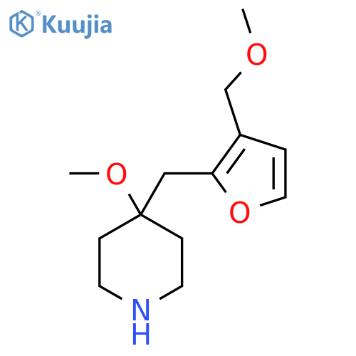 4-methoxy-4-{3-(methoxymethyl)furan-2-ylmethyl}piperidine structure