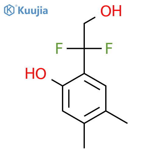 2-(1,1-difluoro-2-hydroxyethyl)-4,5-dimethylphenol structure