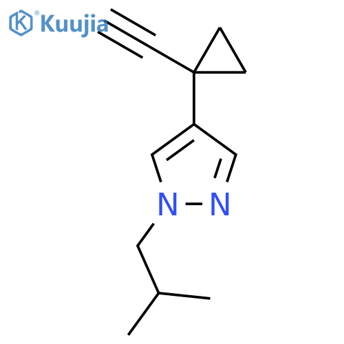 4-(1-ethynylcyclopropyl)-1-(2-methylpropyl)-1H-pyrazole structure
