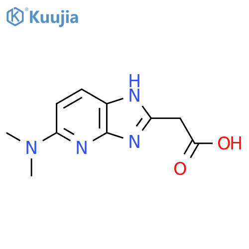 2-5-(dimethylamino)-3H-imidazo4,5-bpyridin-2-ylacetic acid structure
