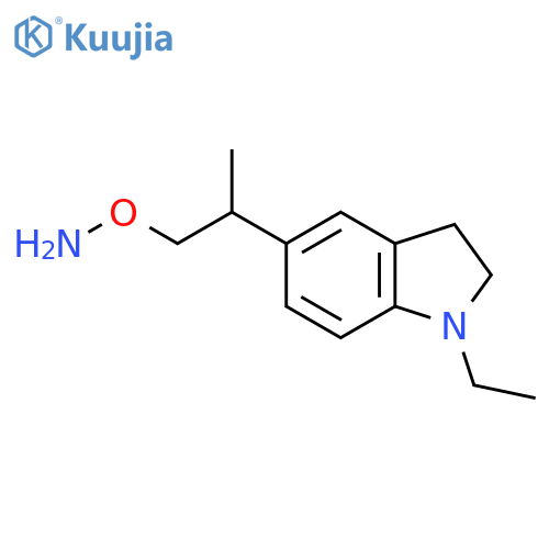 O-2-(1-ethyl-2,3-dihydro-1H-indol-5-yl)propylhydroxylamine structure