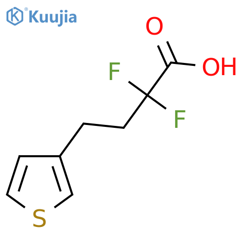 2,2-difluoro-4-(thiophen-3-yl)butanoic acid structure