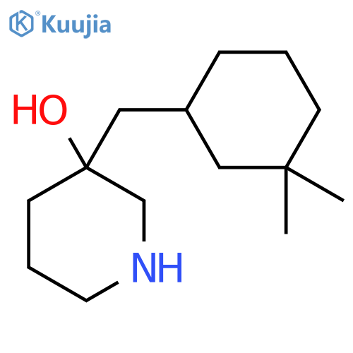 3-(3,3-dimethylcyclohexyl)methylpiperidin-3-ol structure