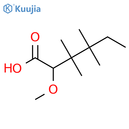 2-methoxy-3,3,4,4-tetramethylhexanoic acid structure